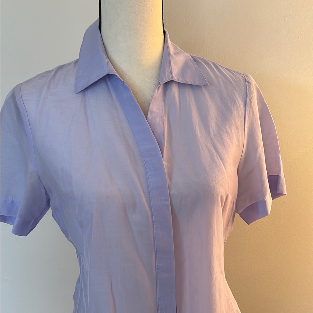 Coldwater Creek sheer Women's Short Sleeve blouse - Picture 2 of 5